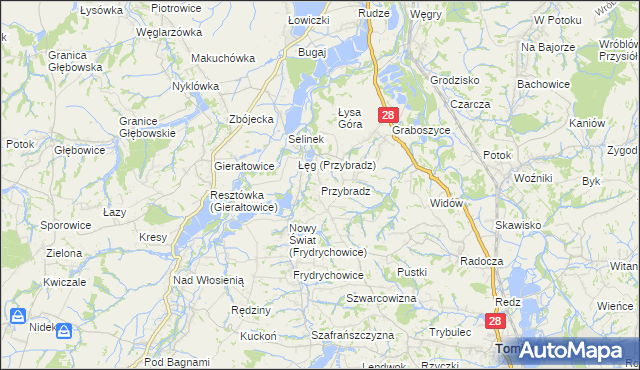 mapa Przybradz, Przybradz na mapie Targeo