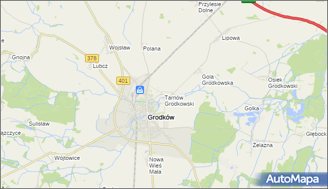 mapa Tarnów Grodkowski, Tarnów Grodkowski na mapie Targeo