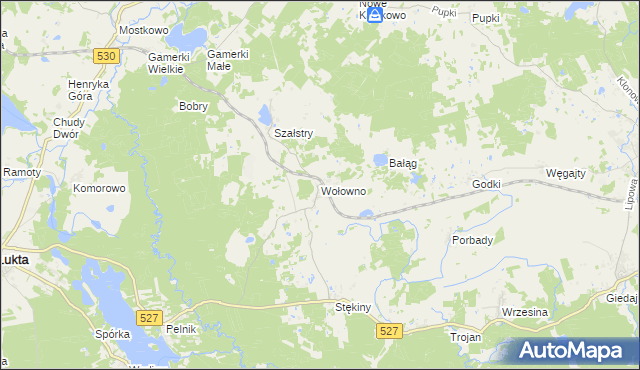 mapa Wołowno, Wołowno na mapie Targeo