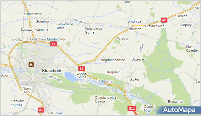 mapa Bogdańczowice, Bogdańczowice na mapie Targeo