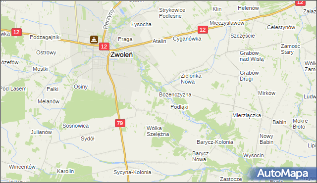 mapa Bożenczyzna, Bożenczyzna na mapie Targeo