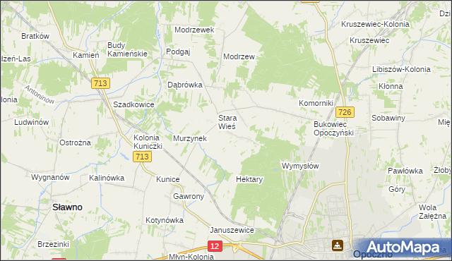 mapa Brzustówek, Brzustówek na mapie Targeo