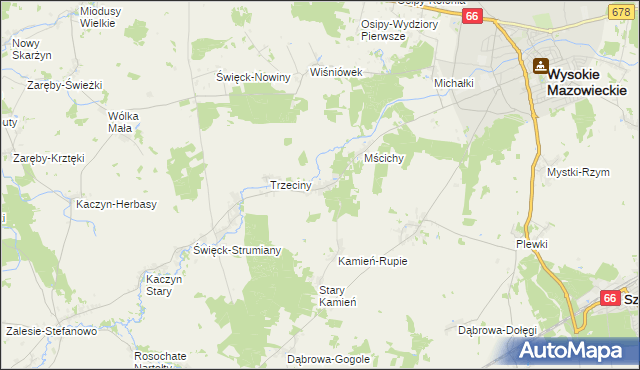 mapa Dąbrowa-Dzięciel, Dąbrowa-Dzięciel na mapie Targeo