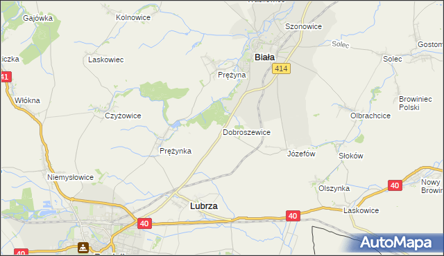 mapa Dobroszewice, Dobroszewice na mapie Targeo