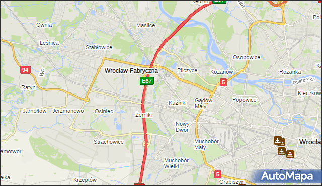 mapa Fabryczna, Fabryczna na mapie Targeo