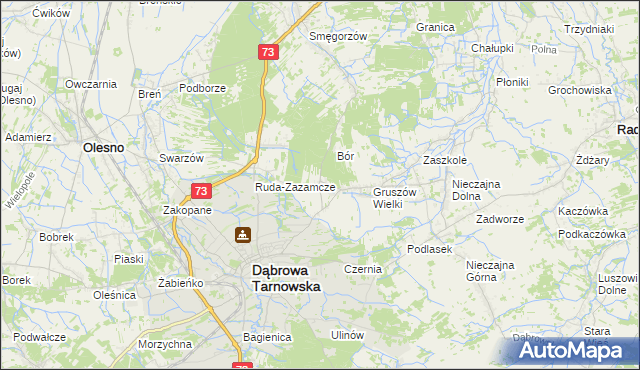 mapa Gruszów Mały, Gruszów Mały na mapie Targeo