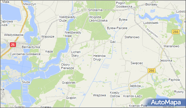 mapa Helenów Drugi gmina Kramsk, Helenów Drugi gmina Kramsk na mapie Targeo