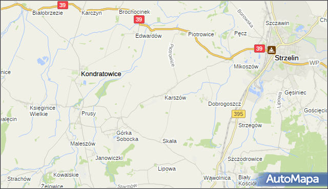 mapa Karszów, Karszów na mapie Targeo