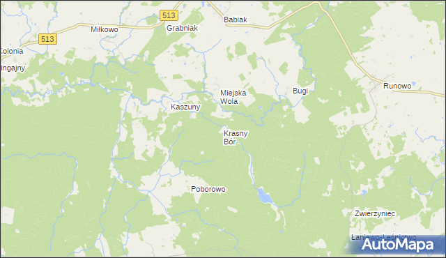 mapa Krasny Bór, Krasny Bór na mapie Targeo