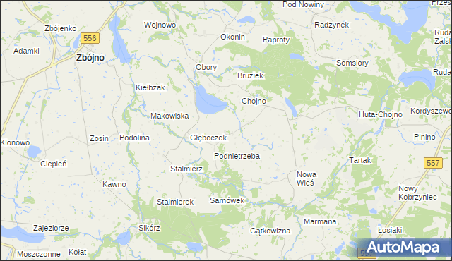 mapa Lubianki, Lubianki na mapie Targeo