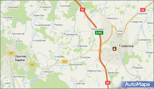 mapa Malczów, Malczów na mapie Targeo