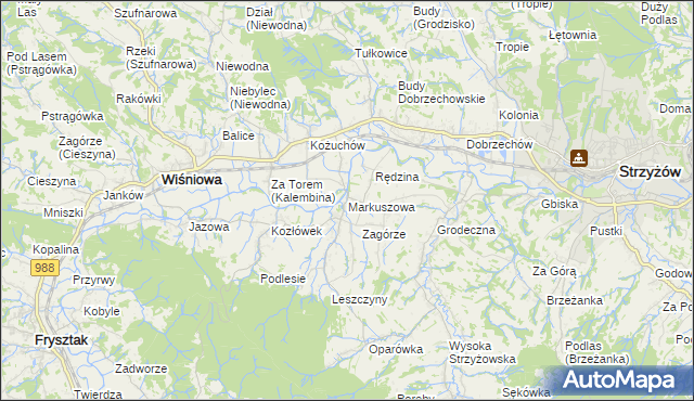 mapa Markuszowa, Markuszowa na mapie Targeo