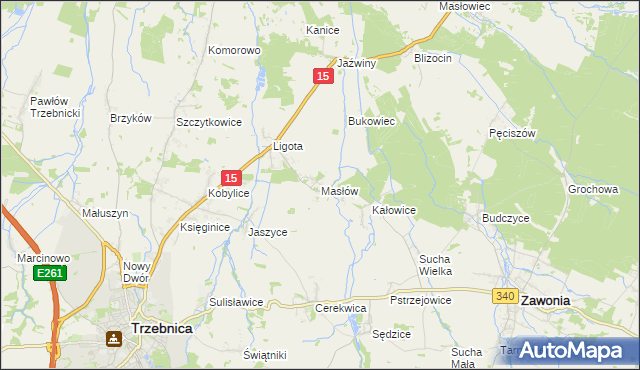 mapa Masłów, Masłów na mapie Targeo