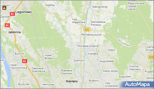 mapa Michałów-Grabina, Michałów-Grabina na mapie Targeo