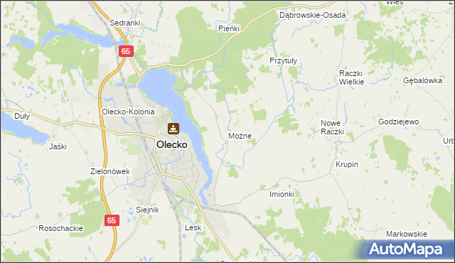 mapa Możne, Możne na mapie Targeo