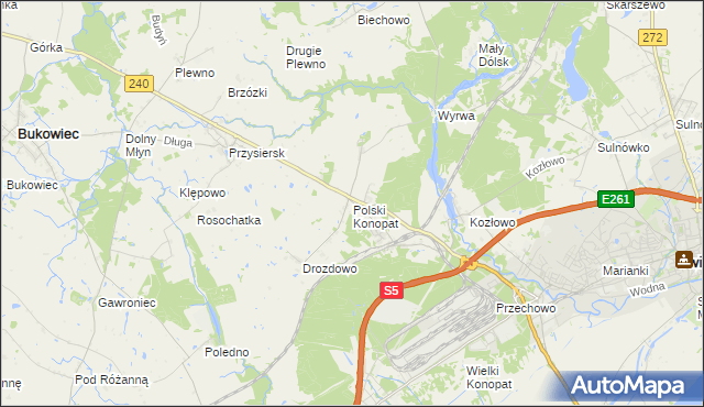 mapa Polski Konopat, Polski Konopat na mapie Targeo