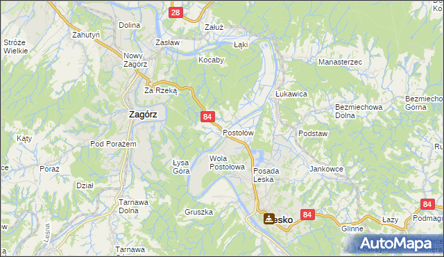 mapa Postołów, Postołów na mapie Targeo