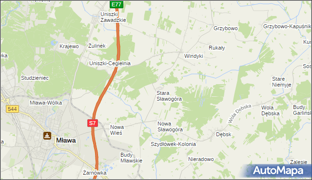 mapa Stara Sławogóra, Stara Sławogóra na mapie Targeo