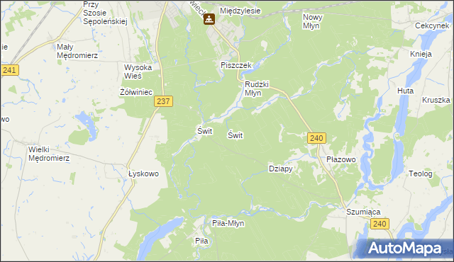 mapa Świt gmina Cekcyn, Świt gmina Cekcyn na mapie Targeo