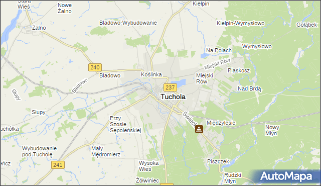 mapa Tuchola, Tuchola na mapie Targeo