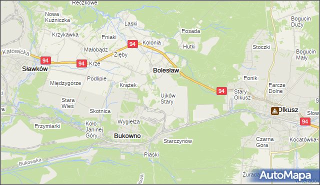 mapa Ujków Stary, Ujków Stary na mapie Targeo