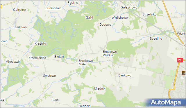 mapa Wierzbięcin gmina Słupsk, Wierzbięcin gmina Słupsk na mapie Targeo