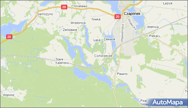 mapa Cichorzecze, Cichorzecze na mapie Targeo