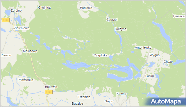 mapa Czapliska, Czapliska na mapie Targeo