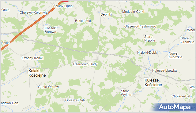 mapa Czarnowo-Biki, Czarnowo-Biki na mapie Targeo