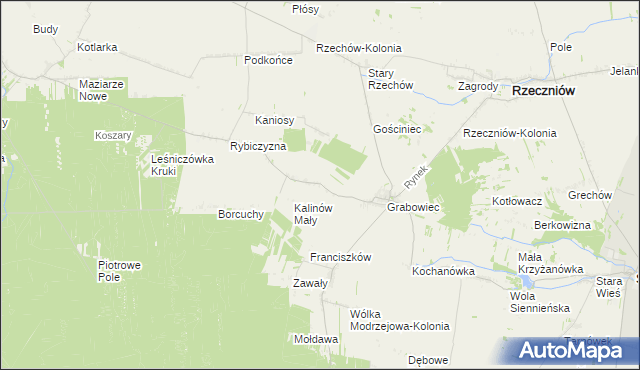 mapa Dubrawa, Dubrawa na mapie Targeo