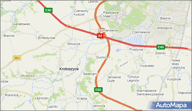 mapa Dunino, Dunino na mapie Targeo