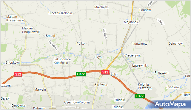 mapa Dys, Dys na mapie Targeo