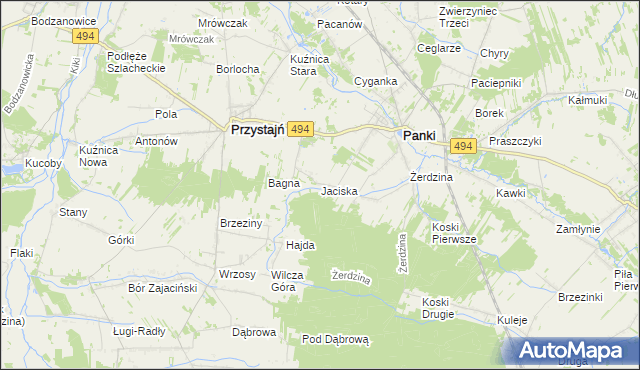 mapa Jaciska, Jaciska na mapie Targeo