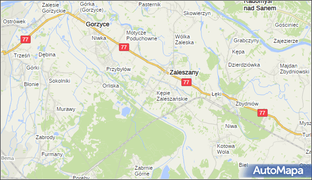 mapa Kępie Zaleszańskie, Kępie Zaleszańskie na mapie Targeo