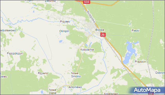 mapa Kobylarnia gmina Nowa Wieś Wielka, Kobylarnia gmina Nowa Wieś Wielka na mapie Targeo