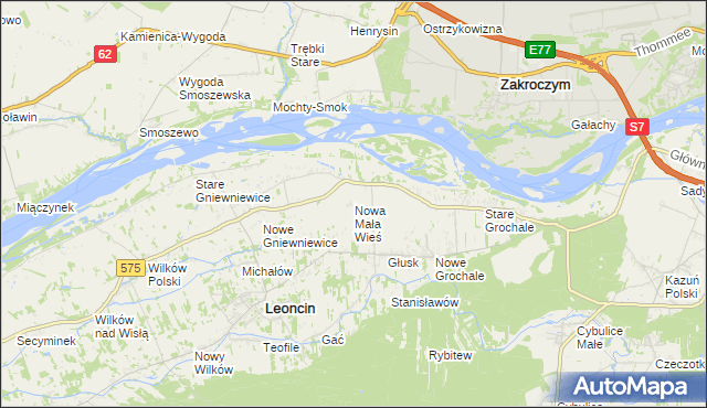 mapa Nowa Mała Wieś, Nowa Mała Wieś na mapie Targeo