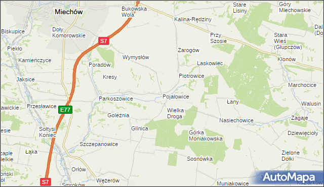 mapa Pojałowice, Pojałowice na mapie Targeo