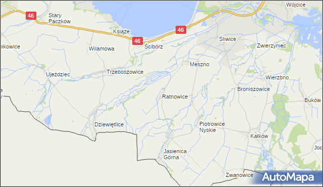 mapa Ratnowice, Ratnowice na mapie Targeo