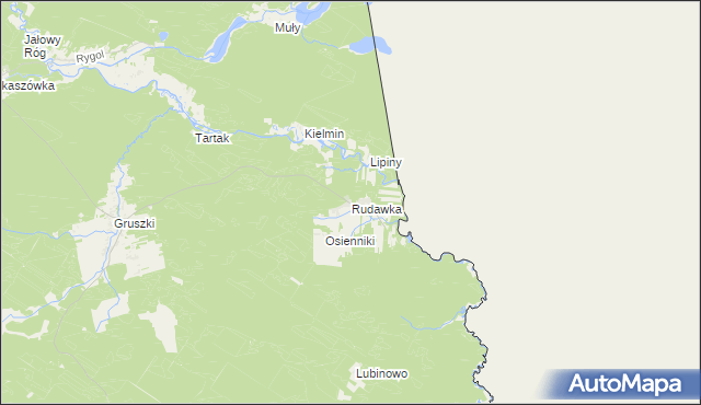 mapa Rudawka gmina Płaska, Rudawka gmina Płaska na mapie Targeo