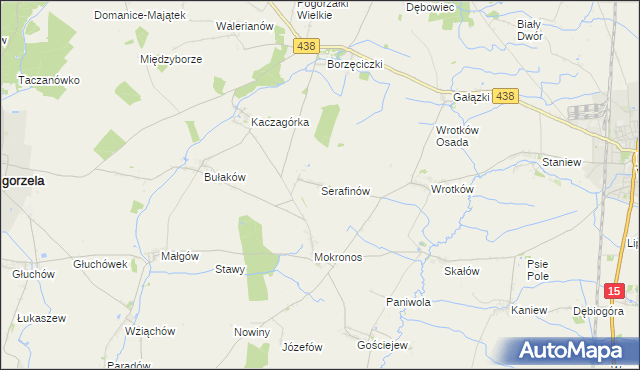 mapa Serafinów, Serafinów na mapie Targeo