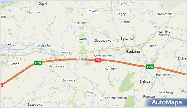 mapa Słowienkowo, Słowienkowo na mapie Targeo