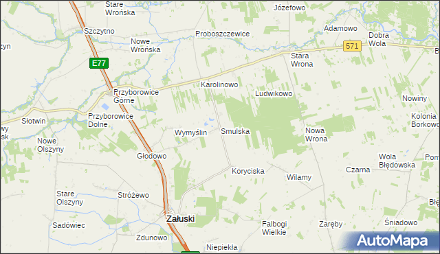 mapa Smulska, Smulska na mapie Targeo