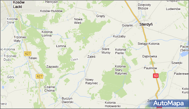 mapa Stary Ratyniec, Stary Ratyniec na mapie Targeo