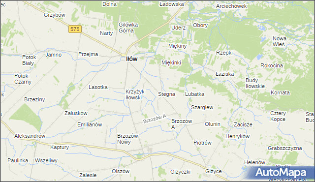 mapa Stegna gmina Iłów, Stegna gmina Iłów na mapie Targeo