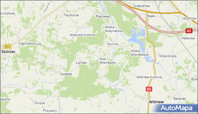 mapa Stok Wiśniewski, Stok Wiśniewski na mapie Targeo