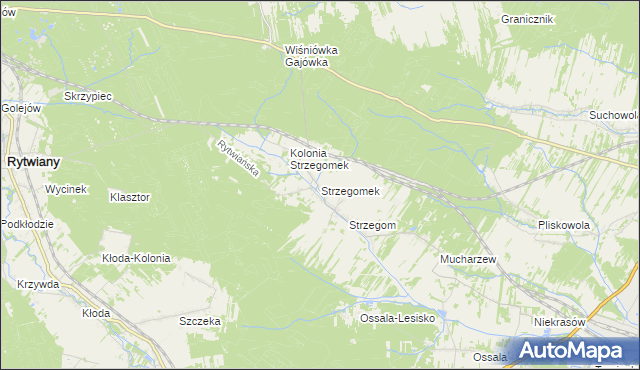 mapa Strzegomek, Strzegomek na mapie Targeo