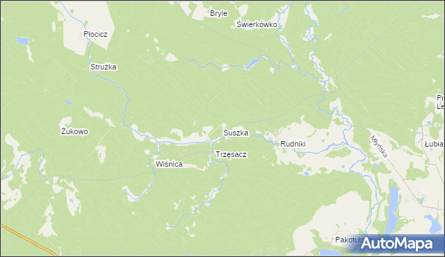 mapa Suszka gmina Przechlewo, Suszka gmina Przechlewo na mapie Targeo