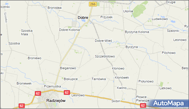 mapa Szczeblotowo, Szczeblotowo na mapie Targeo