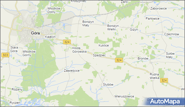 mapa Szedziec, Szedziec na mapie Targeo