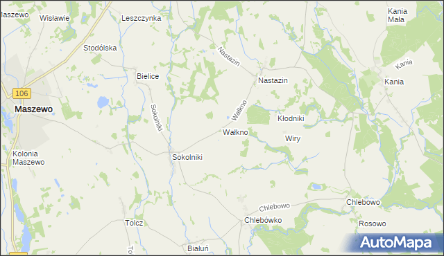 mapa Wałkno, Wałkno na mapie Targeo